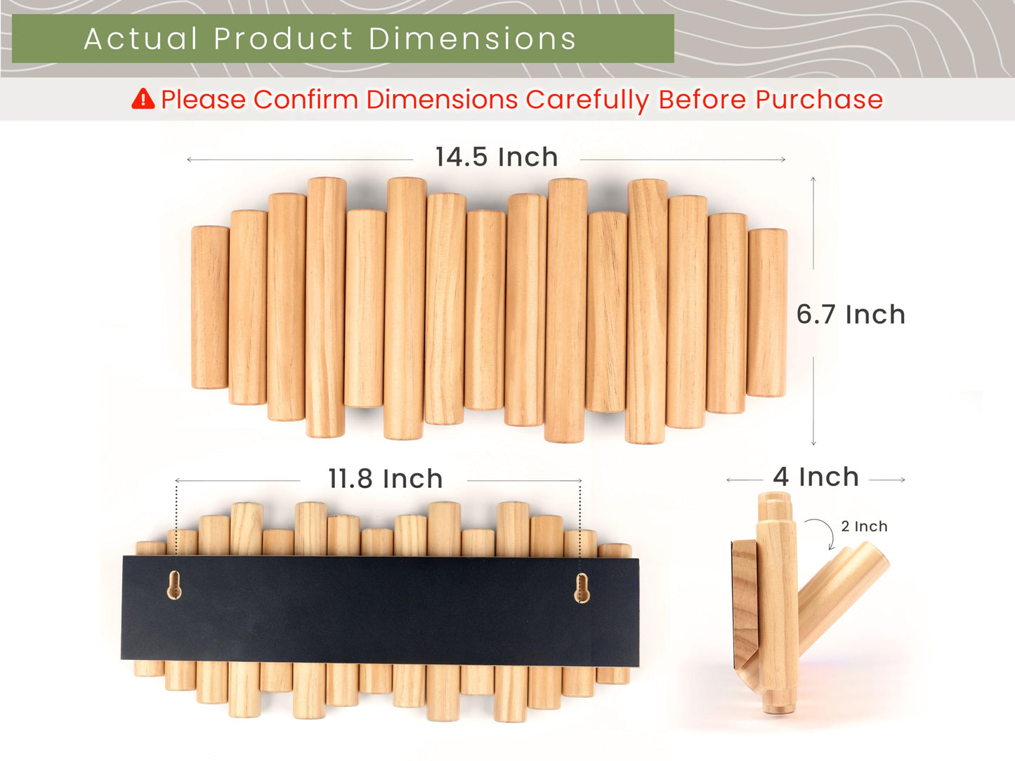 Folding Wall Coat Rack - entryway Hooks foldable - Wooden Coat Rack Wall Mount - modern Wall Mounted Coats Rack - Coat Hanger Walls Mount Coat Racks - folding coat hooks for Key bag clothes towels