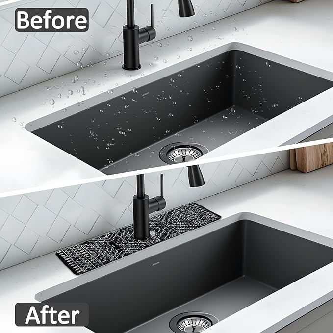 2PCS 15" X 5.5" Kitchen Sink Splash Guard Faucet Mat Aztec Super Absorbent Fast