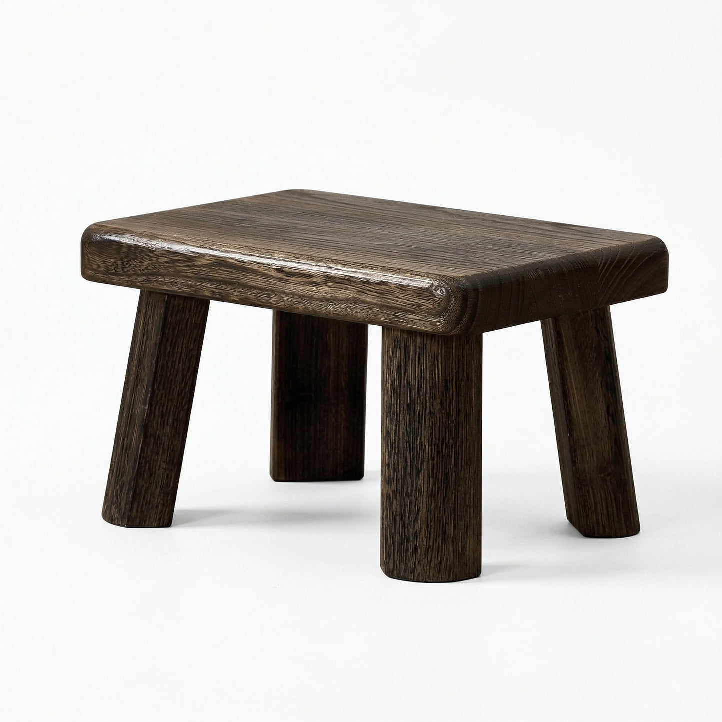 TXJCNONE Solid Wood Step Stool for Kids & Adults, Natural Wood, Multi-Use Wooden Stool, Farmhouse Industrial Style (14.2"x10.2"x7.1")