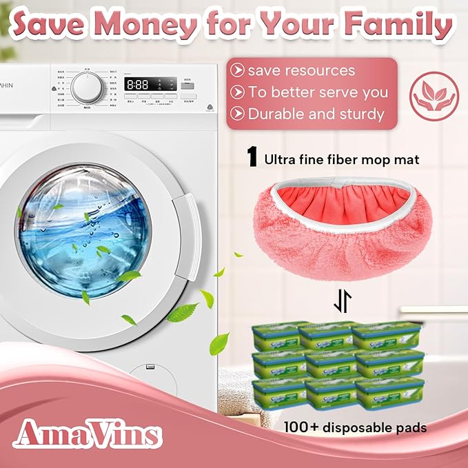 5 Pack Reusable Microfiber Mop Pads Compatible