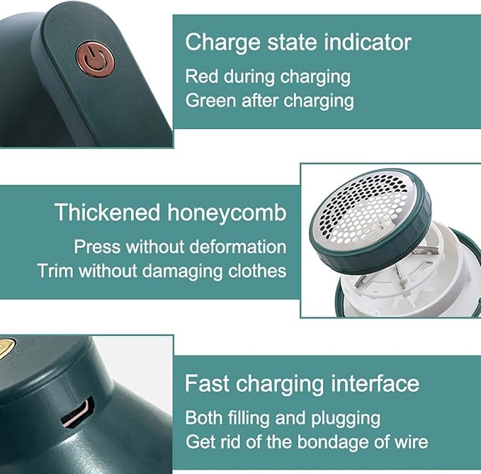 Lint Shavers, Fabric Shaver USB Rechargeable Lint Remover Electric Lint Shaver