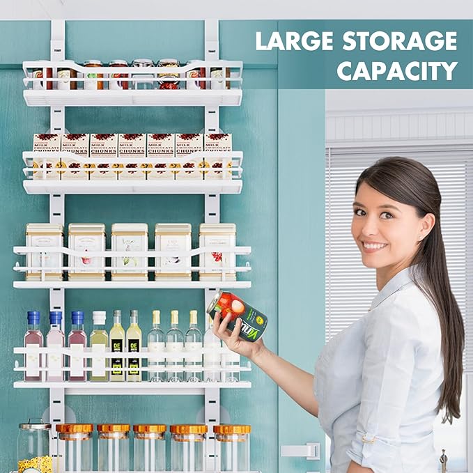 Over The Door Pantry Organizer,6-Tier Over The Door Organizer