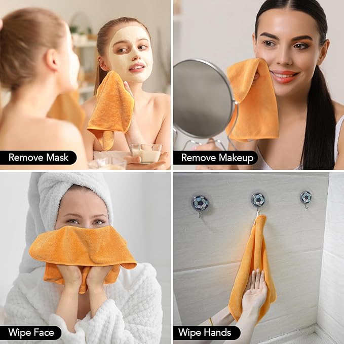 SINLAND Microfiber Facial Cloths Fast Drying Washcloth 12inch x 12inch