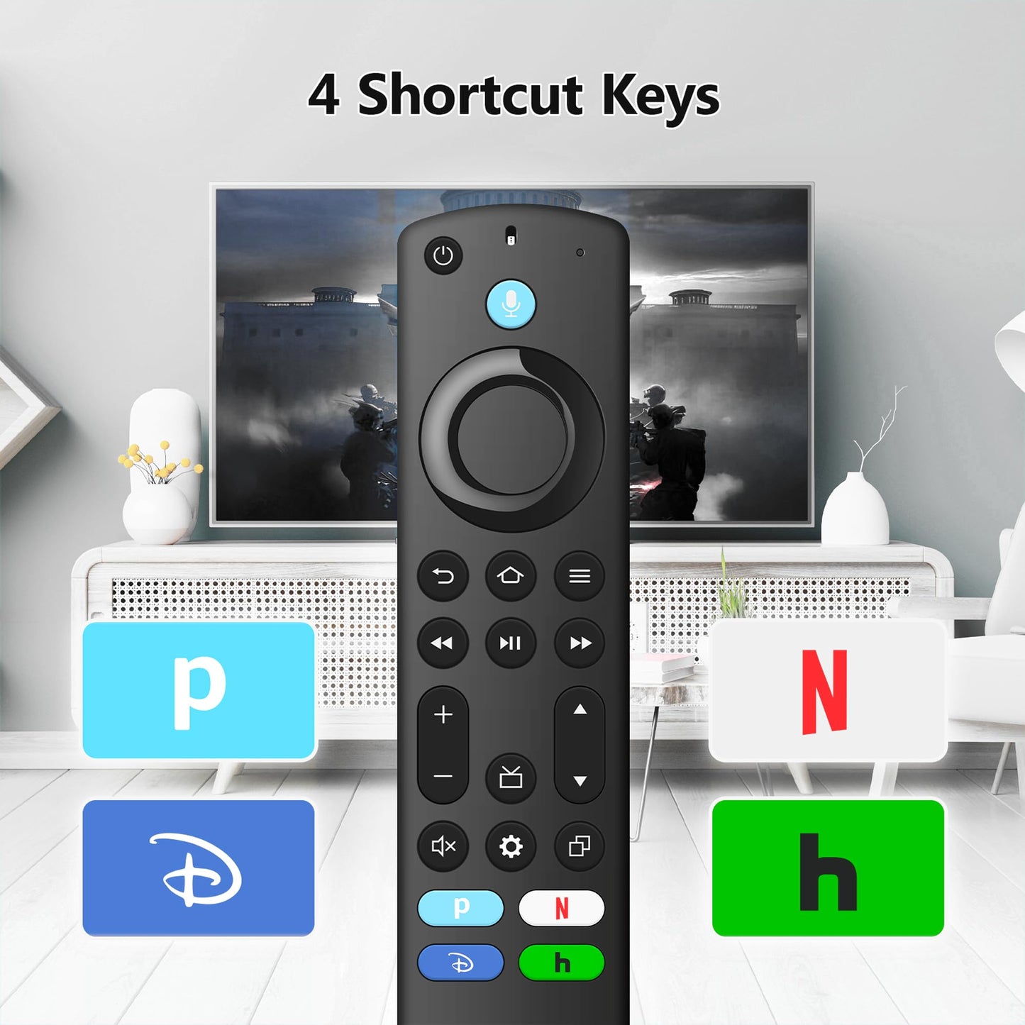 Replacement Voice Remote for All Series,Stick 4K/4k Max(1st/2nd Gen),Stick(2nd/3rd Gen)/Lite/HD,TV Cube,for Omni,Insignia,Pioneer Smart TVs