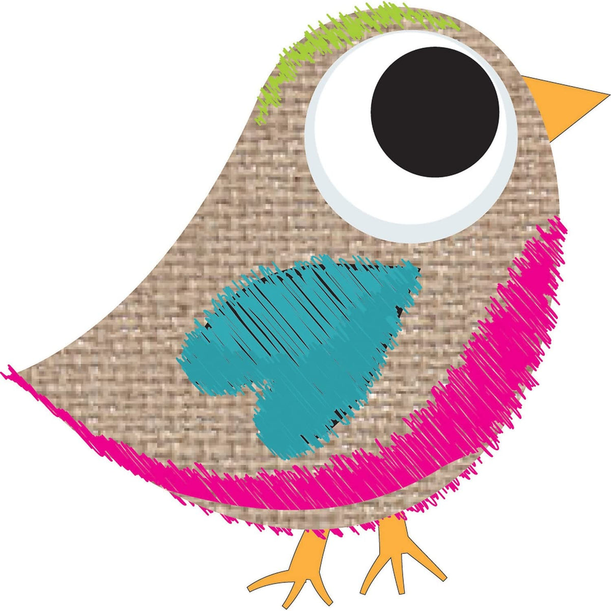 Ashley Productions Burlap Scribble Tweet Magnetic Whiteboard Eraser