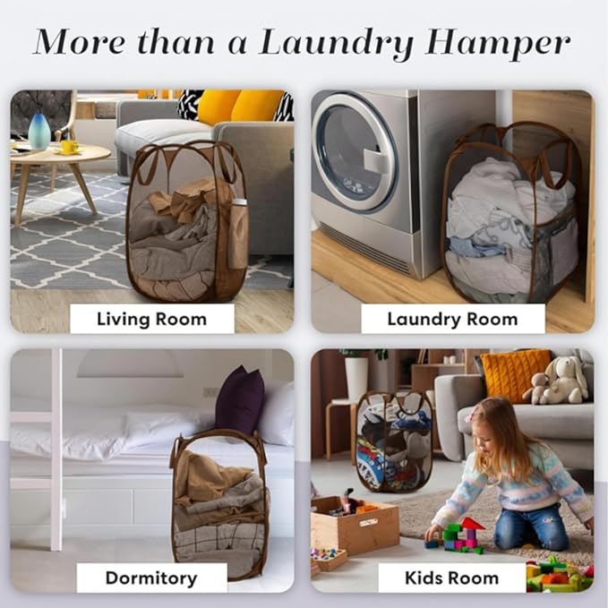 Handy Laundry Collapsible Mesh Pop Up Hamper