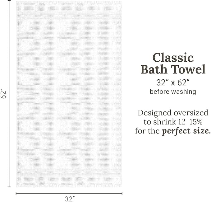 GILDEN TREE Waffle Towels for Bathroom, 100% Cotton Quick Dry Towel, Waffle