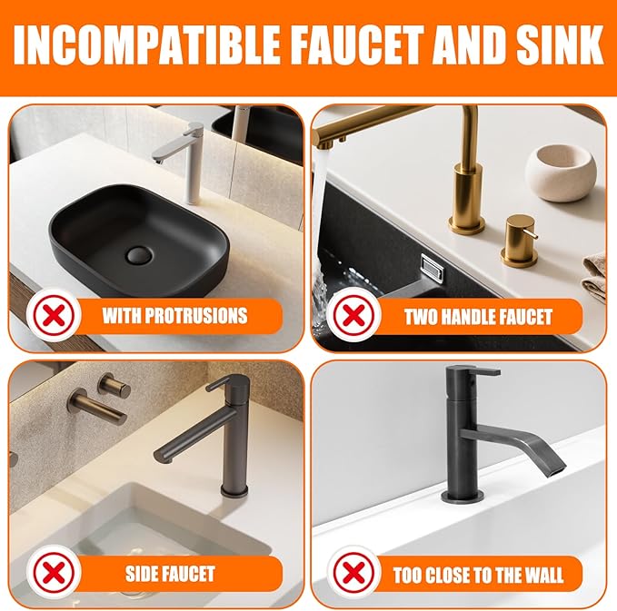 17.7" Gray Button Style Faucet Drip Catcher – Silicone Faucet Mat