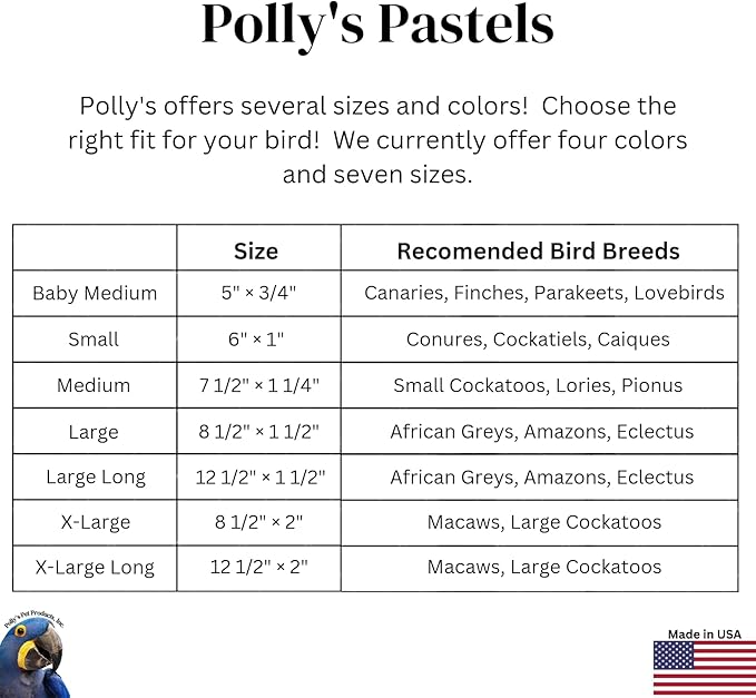 Polly's Pastels Nail Trimming & Beak Conditioning Safety Perch for Cockatiels, Cockatoos, Macaws, Parakeets, Budgies, Parrots and All Other Birds (Brown, Medium-1 1/4" Dia. x 8" Long)