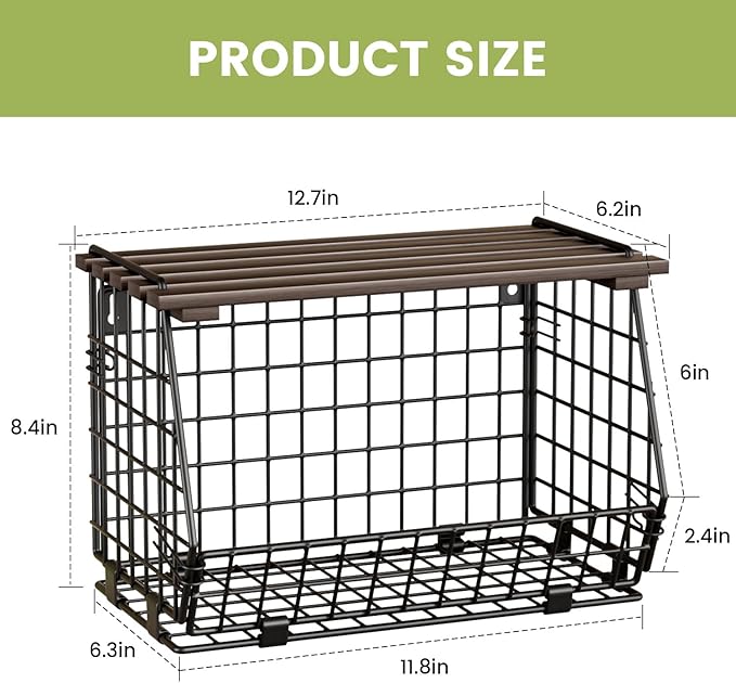 Wire Fruit Basket for Kitchen Storage: Hanging and Counter Wall Fruit Basket