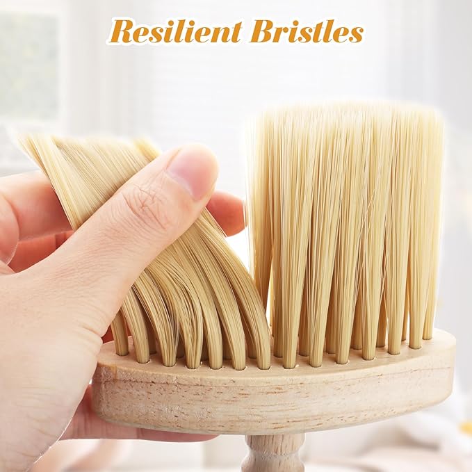 4pcs Wooden Window Groove Cleaning Brushs Soft Bristles Wood Handle Dust Brush