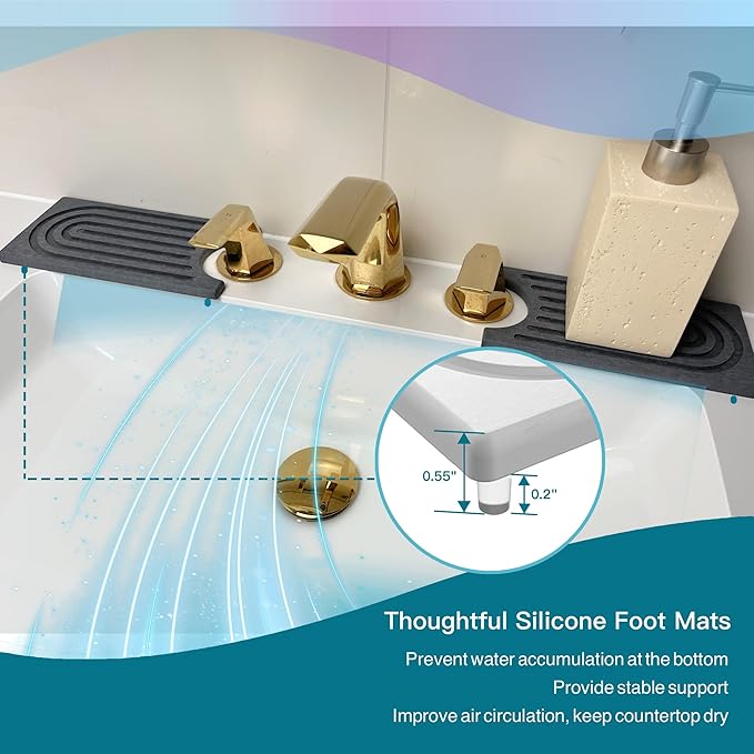 Faucet Mat for Kitchen Sink, Stone Drying Mat for Kitchen Counter, Stone Mat