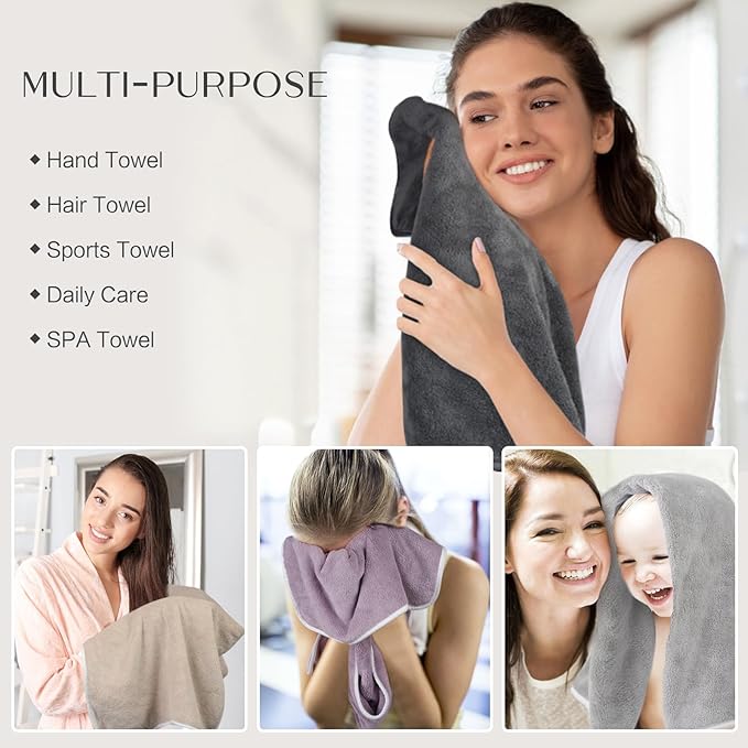 KinHwa Microfiber Hand Towel Ultra Soft Large Hand Towels