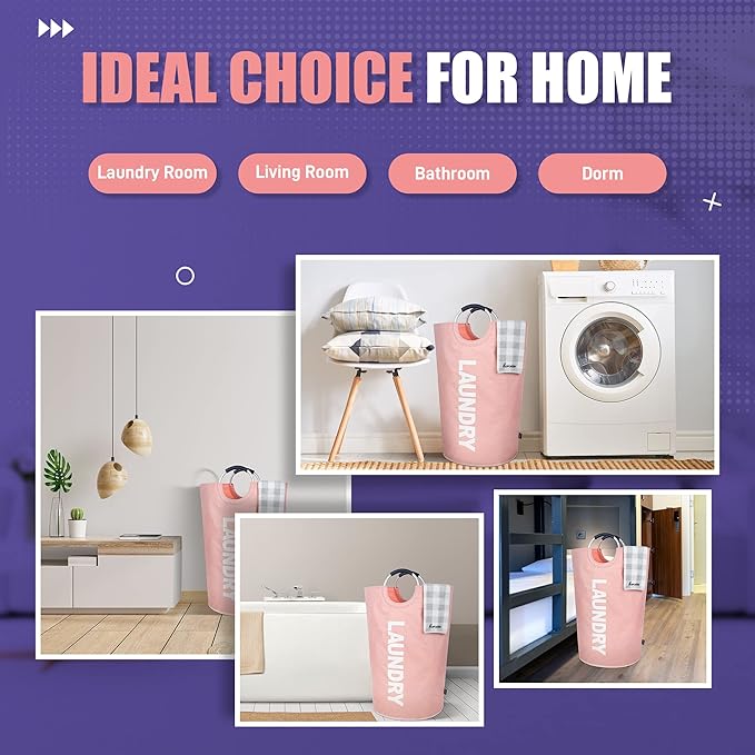Caroeas 90L Laundry Basket, Waterproof Laundry Hamper, Laundry Bag