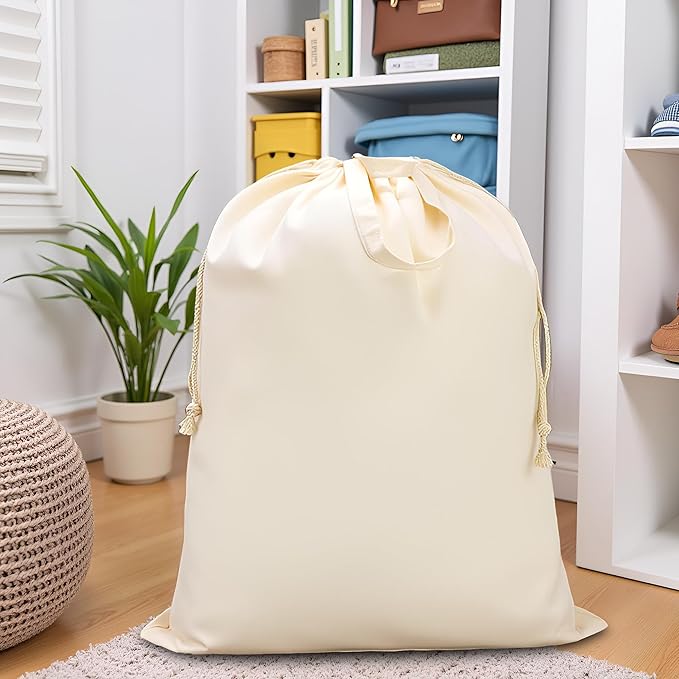Canvas Laundry Bag 33"Wx 35"H, Thick Canvas Laundry Bag
