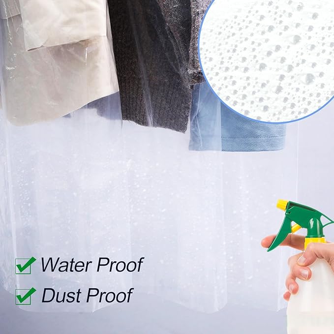 100 Pack Dry Cleaning Plastic Bags, Dry Cleaners Bags