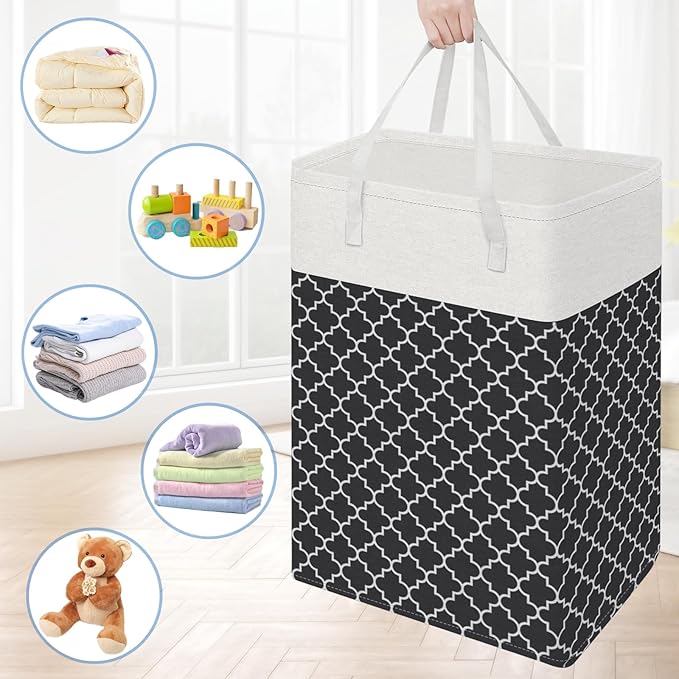 BlissTotes 3-Pack Laundry Basket, Freestanding&Waterproof Laundry Hamper