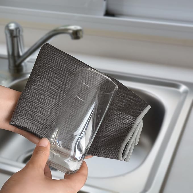 SINLAND Microfiber Glass Cleaning Cloths