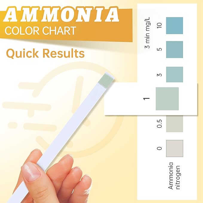AAwipes Ammonia Test Strips for Fish Tank Aquarium Test Strips Aquarium Water Test Kit Freshwater Fish Tank (150)