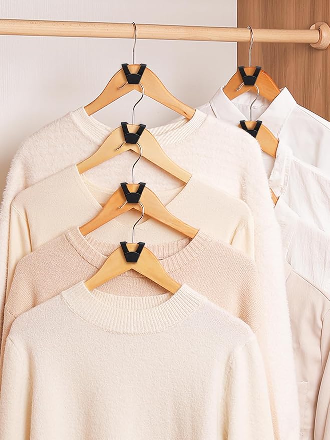 Smartor Clothes Hanger Connector Hooks 60 Pack, Closet Storage and Organization
