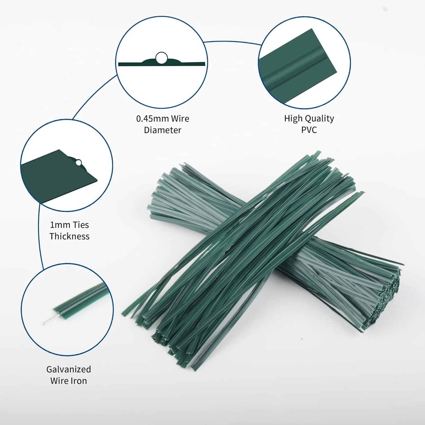 Moromyse 60 Pack Bamboo Stakes for Plant 5 Feet (58inch) with Twist Ties Bamboo Sticks Plant Support Garden Stakes Poles for Tomatoes Cucumber Grapes Pole Beans Trees Potted Dahlia Flowers