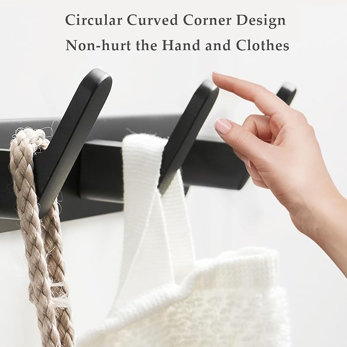 ULIBERMAGNET Magnetic Hooks,Heavy Duty Coat Magnetic Rack with 5 Hooks,Anti-Slip Strong Magnetic Hanger for Refrigerator,Metal Cabinet,Entryway,Hanging Coat, Jackets, Umbrella,Scarf,Bag
