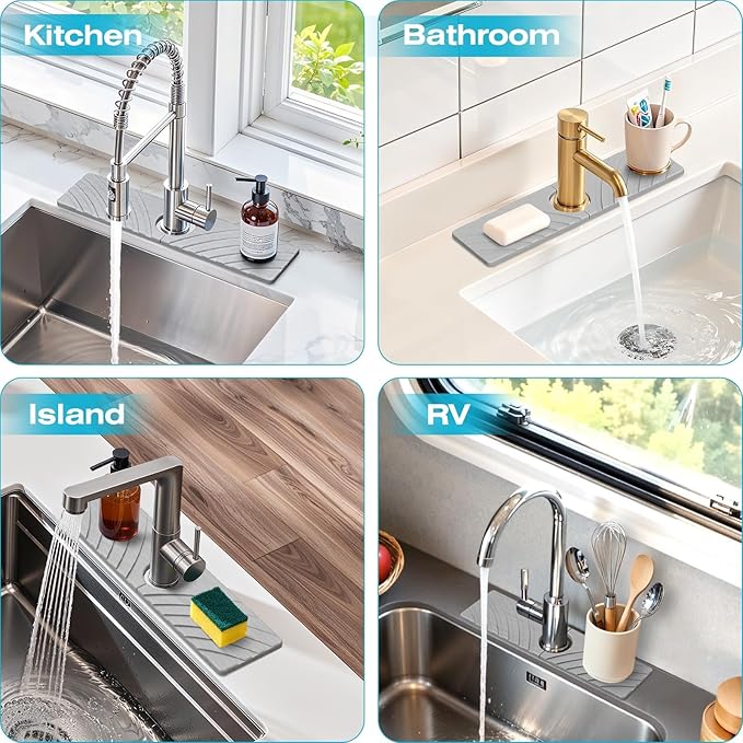 Stone Faucet Mat for Kitchen Sink