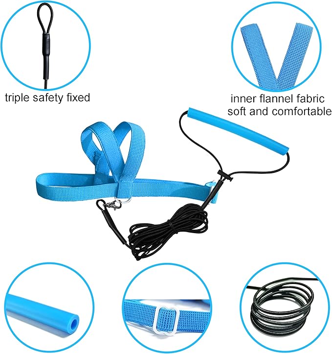 VANFAVORI Adjustable Bird Harness with 80 Inch Leash, XS Size for Peony Parrot Love Bird Weight 40-55 Grams with Outdoor Flying Training Rope, Blue