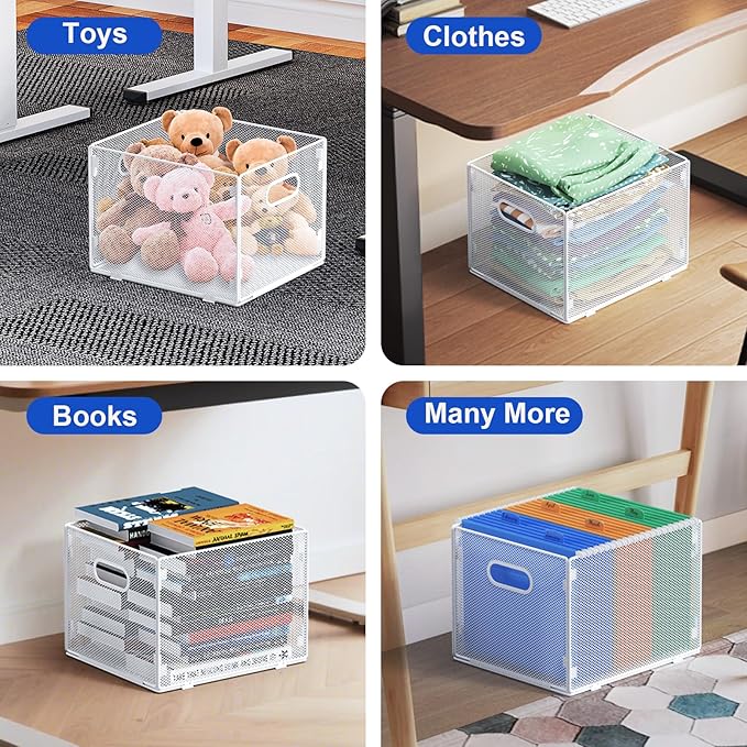 samstar 2 Pack Hanging File Organizer, Mesh File Folder Box Filing Box Cabinet