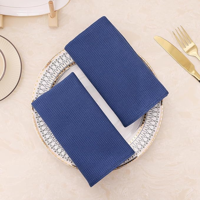 Homaxy 100% Cotton Kitchen Towels and Dishcloths Set
