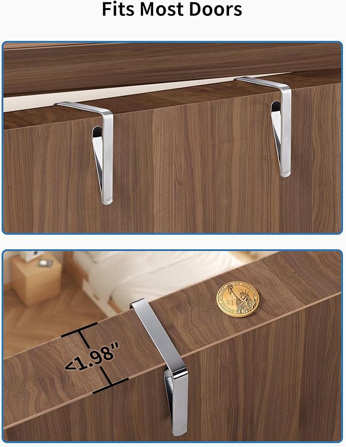 JARLINK 2 Pack Over the Door Organizer Storage, 5 Shelf Hanging Door Organizer