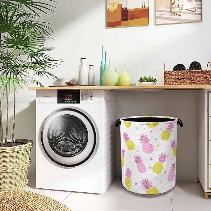 Pineapple Tropical Laundry Hamper, Dirty Clothes Laundry Basket