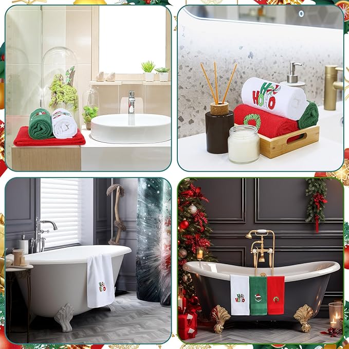 3 Pcs Merry Christmas Hand Towels