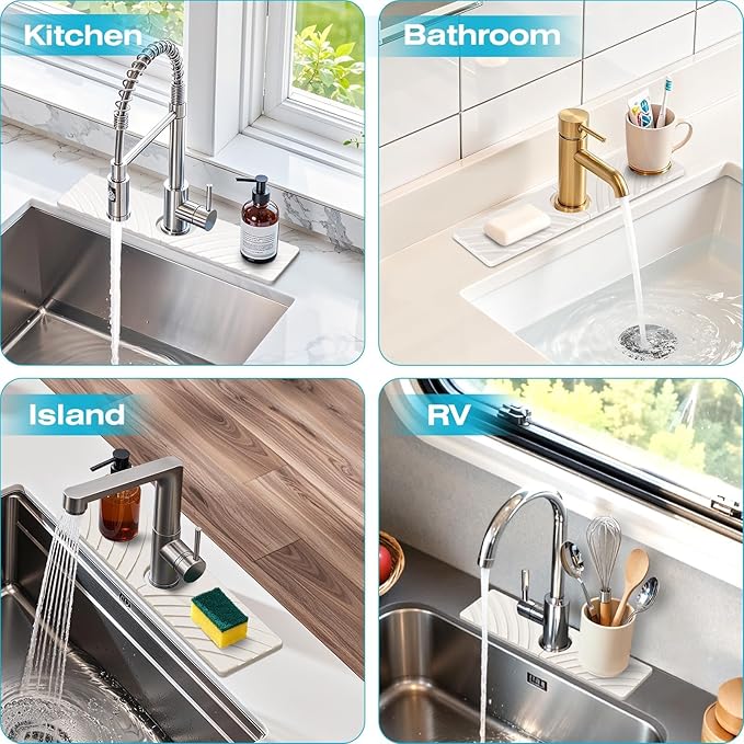 Stone Faucet Mat for Kitchen Sink