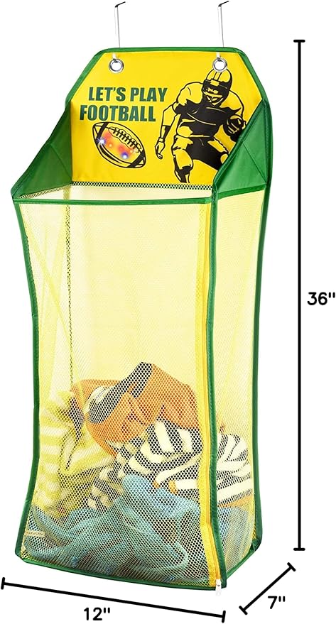 Store & Score Over The Door Hanging Kids Fun LED Football Light-Up Collapsible