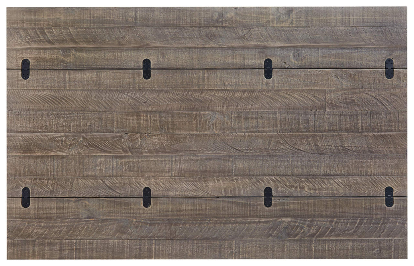 Signature Design by Ashley Havalance Farmhouse Sofa Table, Flip Top Design for Additional Dining Space and Fixed Lower Shelf, Gray & White with Weathered Finish