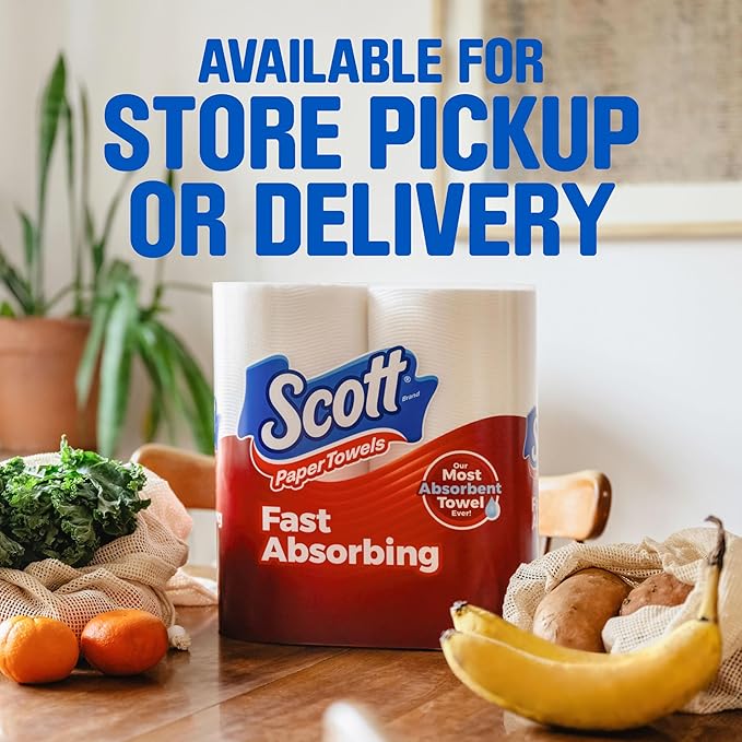 Scott Paper Towels, Choose-A-Sheet, 12 Double Rolls = 24 Regular Rolls