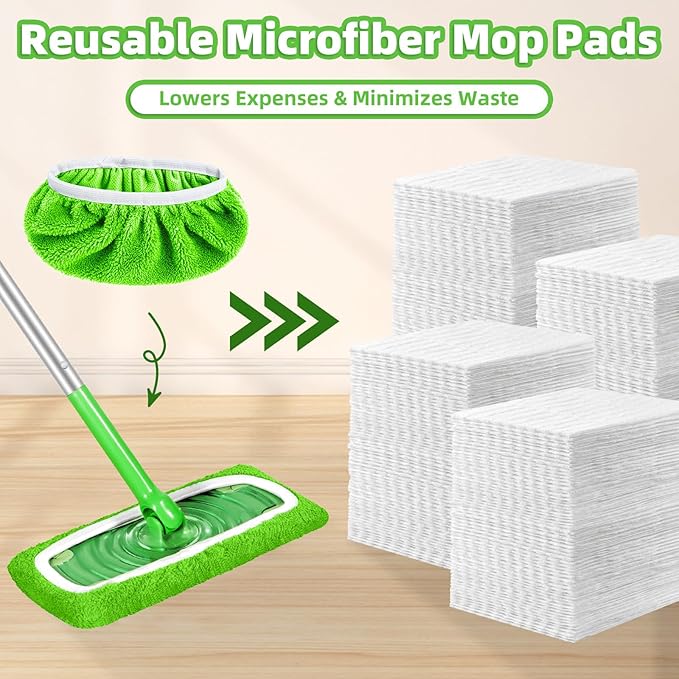 Reusable Dry Sweeping Cloths Microfiber Wet Pads Refill Compatible