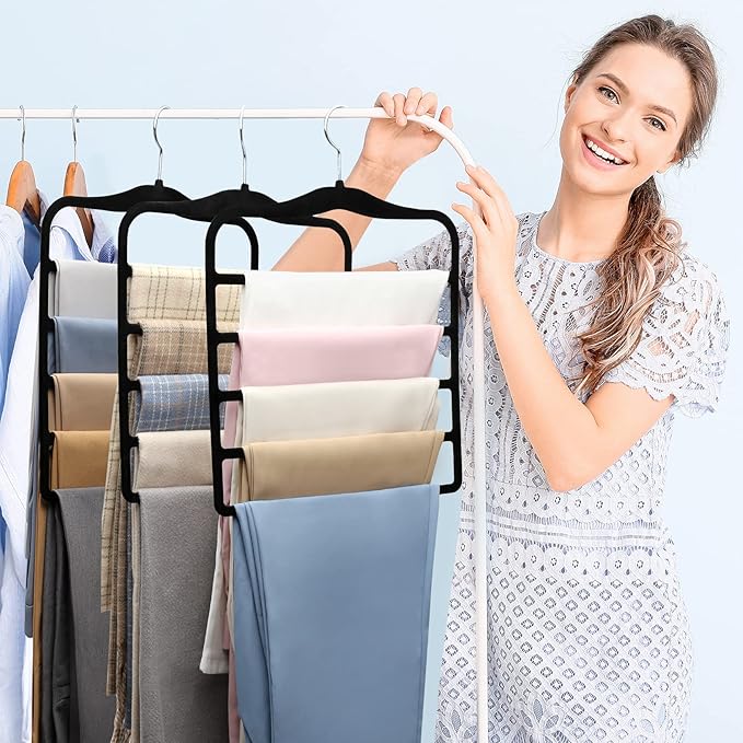 Pants Hangers Space Saving, 5P Scarf Hangers