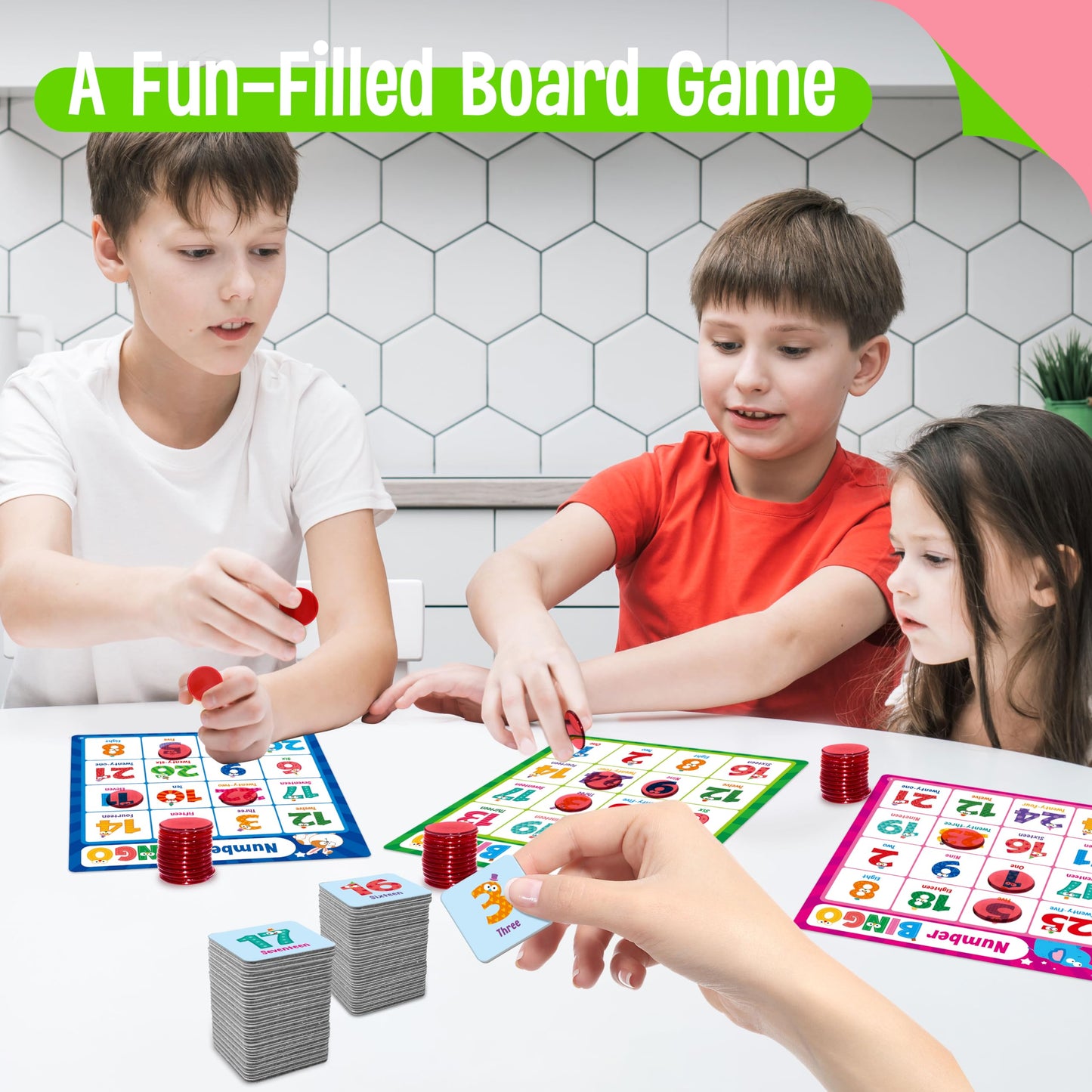 SpriteGru Alphabet Bingo Game, Uppercase/Lowercase/Number Bingo Game ABC and 123 Bingo Board Game for Kindergarten and Preschool Kids 4+, Perfect for Classroom & At Home