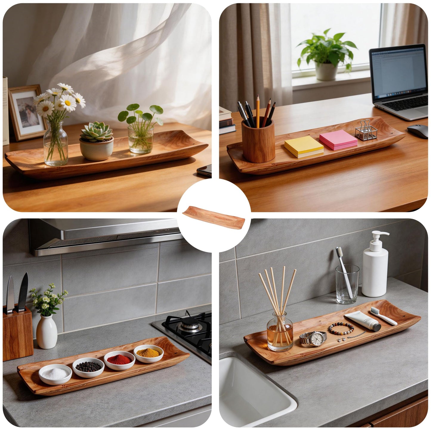 Wenrulgar 22.8" Extra Large Wooden Cedar Bowl for Keys Fruit Decorative Bowl Big Wooden Dough Bowl Tray for Decor Candy Dish Centerpieces for Coffee Table Tray Key Tray Holder Hand Carved for Entryway
