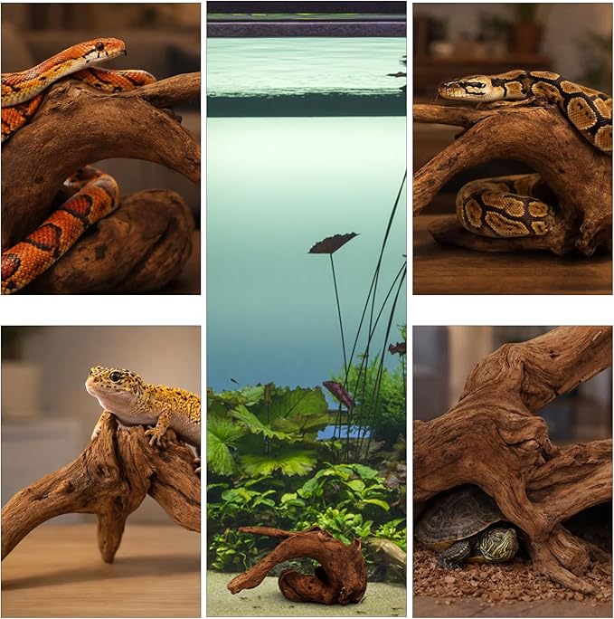 4PCS Driftwood for Aquarium, 1.96''-5.91'' Aquarium Driftwood, Fish Tank Driftwood, Ideal for Fish Tanks, Freshwater Aquariums, Terrariums(Random Style)