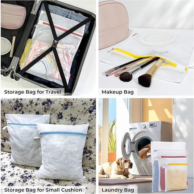 9 Pack Laundry Bag, Mesh Laundry Bags