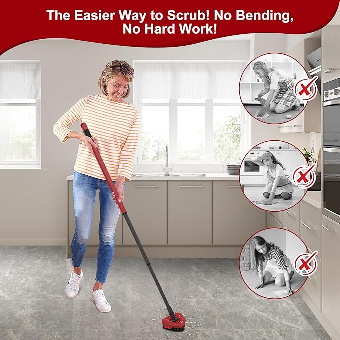 Replacement Scrub Brush for O-Cedar 2-Tank System, 4.4" Triangular Spin Mop