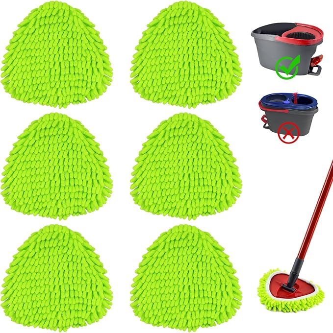 6 Pack Mop Head Replacement Compatiable