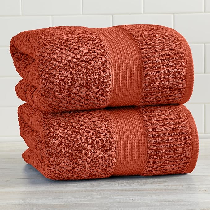 NY Loft 100% Cotton 2 Pack Bath Sheet Towel Set | Extra Large Oversize Bath