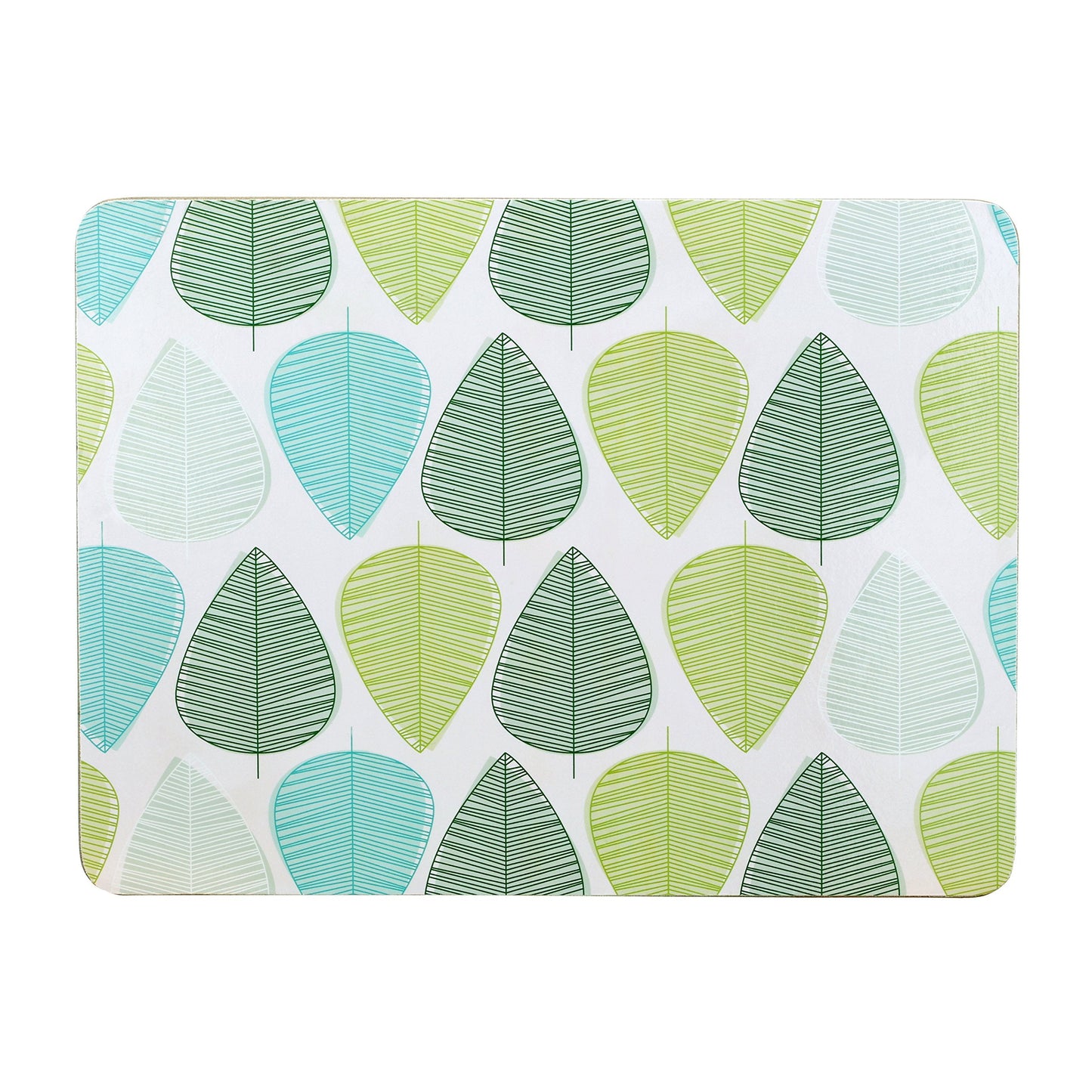 Premier Housewares Green Leaf Placemats, Set of 4, Cork