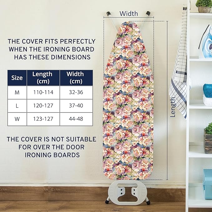 Encasa XO Ironing Board Cover and Pad 49"x18"