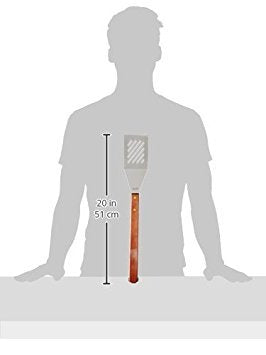 New Star Foodservice 59007 Stainless Steel BBQ Tool Set with Solid Hard Wood Handles, Set of 4