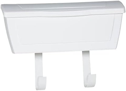 Small Plastic Mailbox for Outside Porch, Easy to Install Wall Mount, Lightweight, Heavy Duty, Rustproof, Maintenance-Free Horizontal Mail Box for House - Made in Canada - 15.5” x 4” x 6.25” (White)